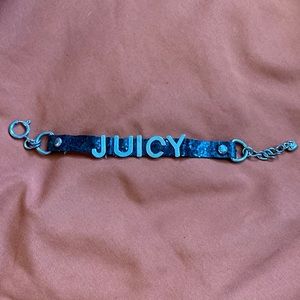 JUICY Couture Black Block Letter Glitter Bracelet